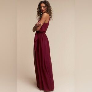 New BHLDN $230 Donna Morgan Alana Bridesmaid Wedding Formal Dress Sz 8 Cherry